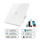 WiFi ключ за осветление единичен без нулa черен-бял smartlife, tuya