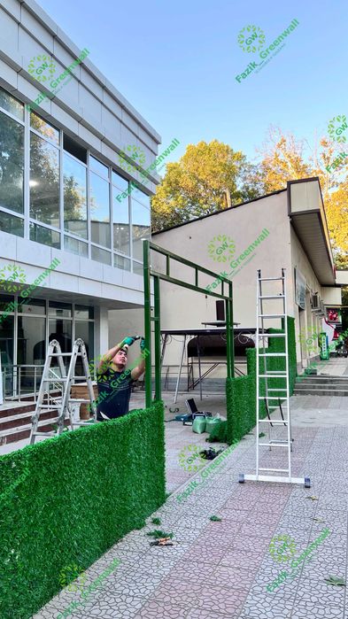 Yashil zabor / Искусственный кусты / Green Wall dekorativ setka