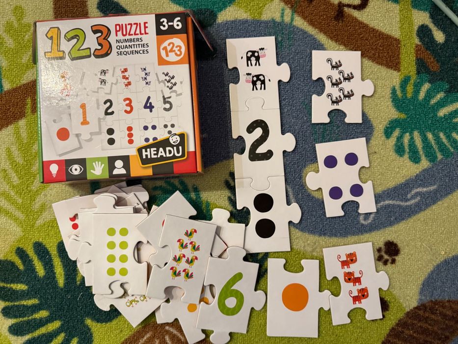 Puzzle 2-6 ani Headu “1,2,3 Numbers Quantities Sequences