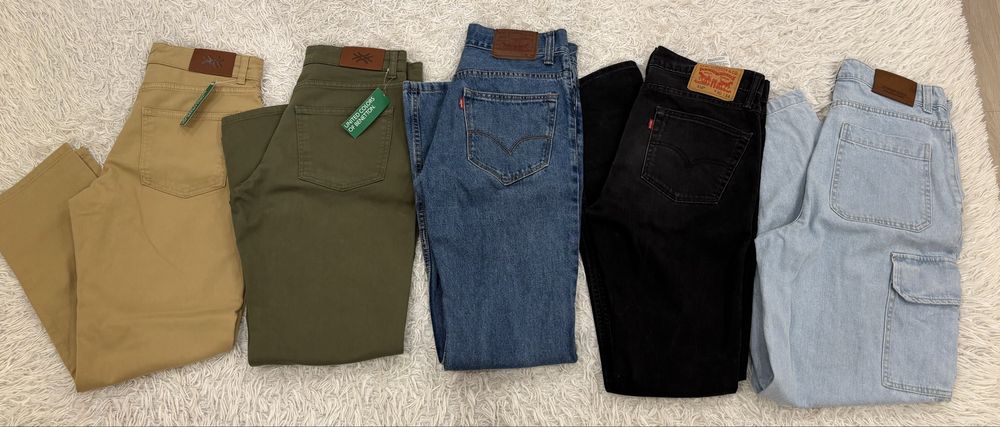 Джинсы Benetton, Levis, GJ
