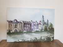 Tablou canvas pictat manual