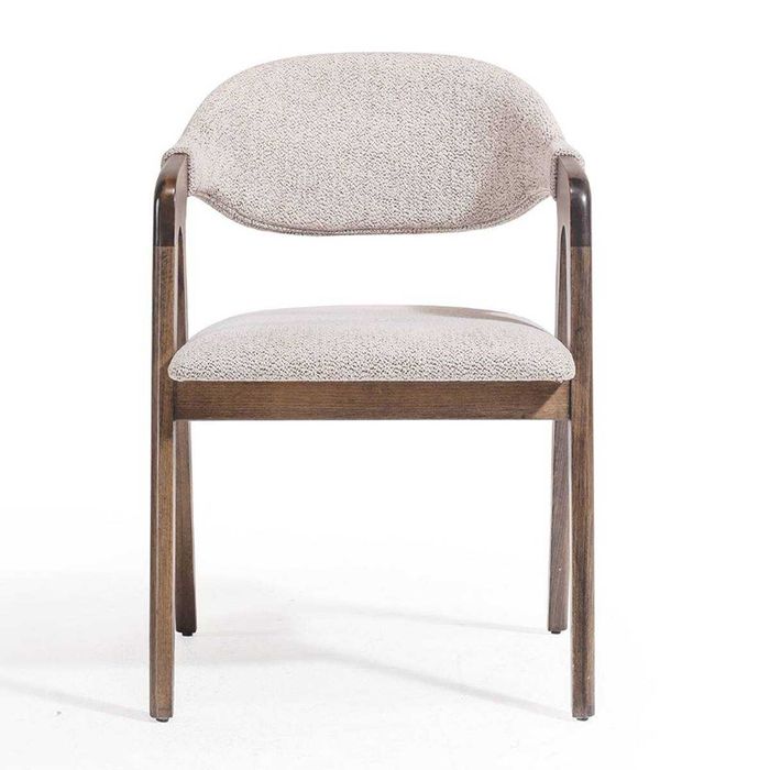 Модерни трапезни столове от масив с текстилна дамаска