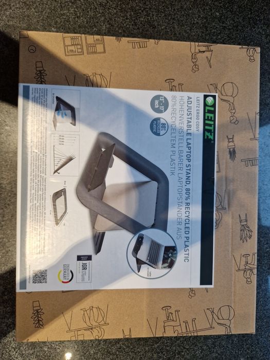 Suport ergonomic, pentru laptop, ajustabil, gri antracit LEITZ Cosy