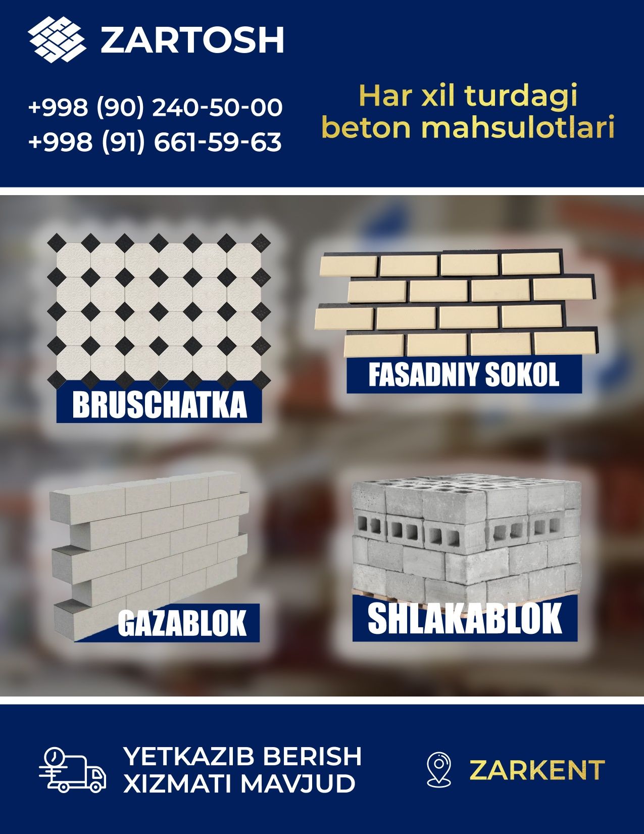 Optim gazablok maxsulotlari