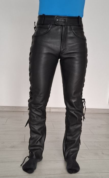 Pantaloni moto piele naturala Luis