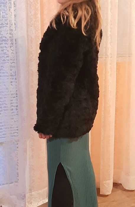 Дамско палто еко косъм М