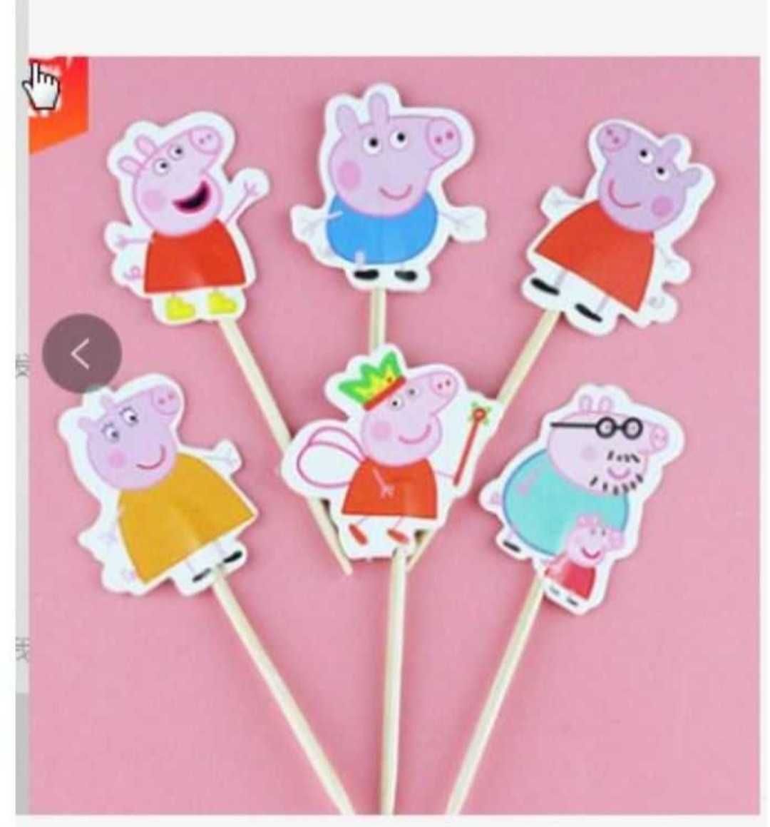 Decoratiuni tort_coifuri_paie_masti_Purcelusa Peppa