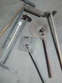 Лопати кирки мотики въже коноп шмиргели уреди за заготовки и огъване