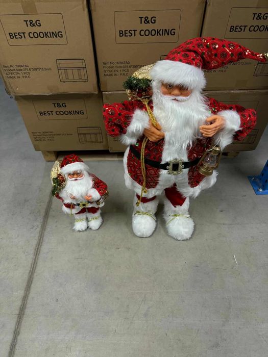 Дядо Коледа сребрист размер 50 см-15лв - сив