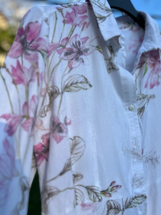 Rochie alba cu flori S/M