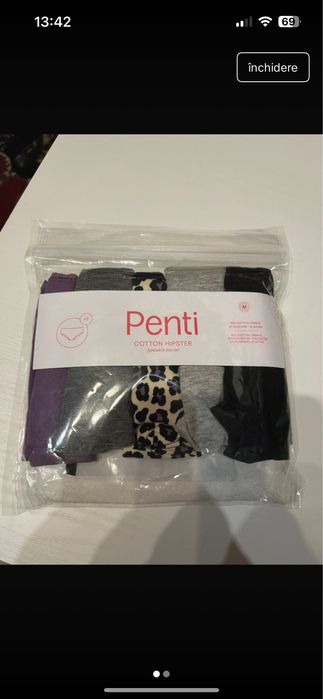 Set de 5 chiloți penti M