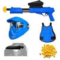 Set Paintball Copii +7: Field Blaster+500 bile+ Masca+ Vesta BLUE\RED