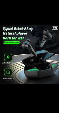 Casti Bluetooth Wireless, TWS-G11,LED Bluetooth V5.2, Negru, USB-C