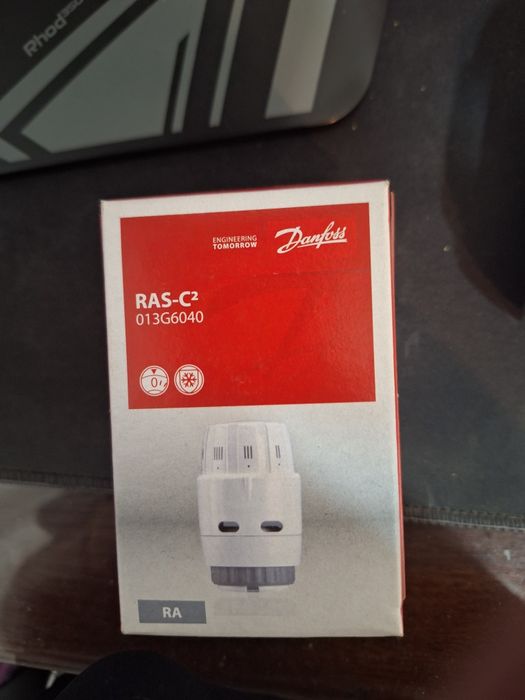 Kit robinet + cap termostatic Danfoss RA-N 15 + RAS-C2, 1/2"