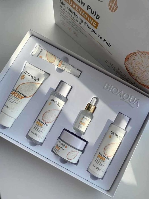 Bioaqua Guruchli Yuz Parvarish To‘plami 6-in-1 – Guruchli nabor