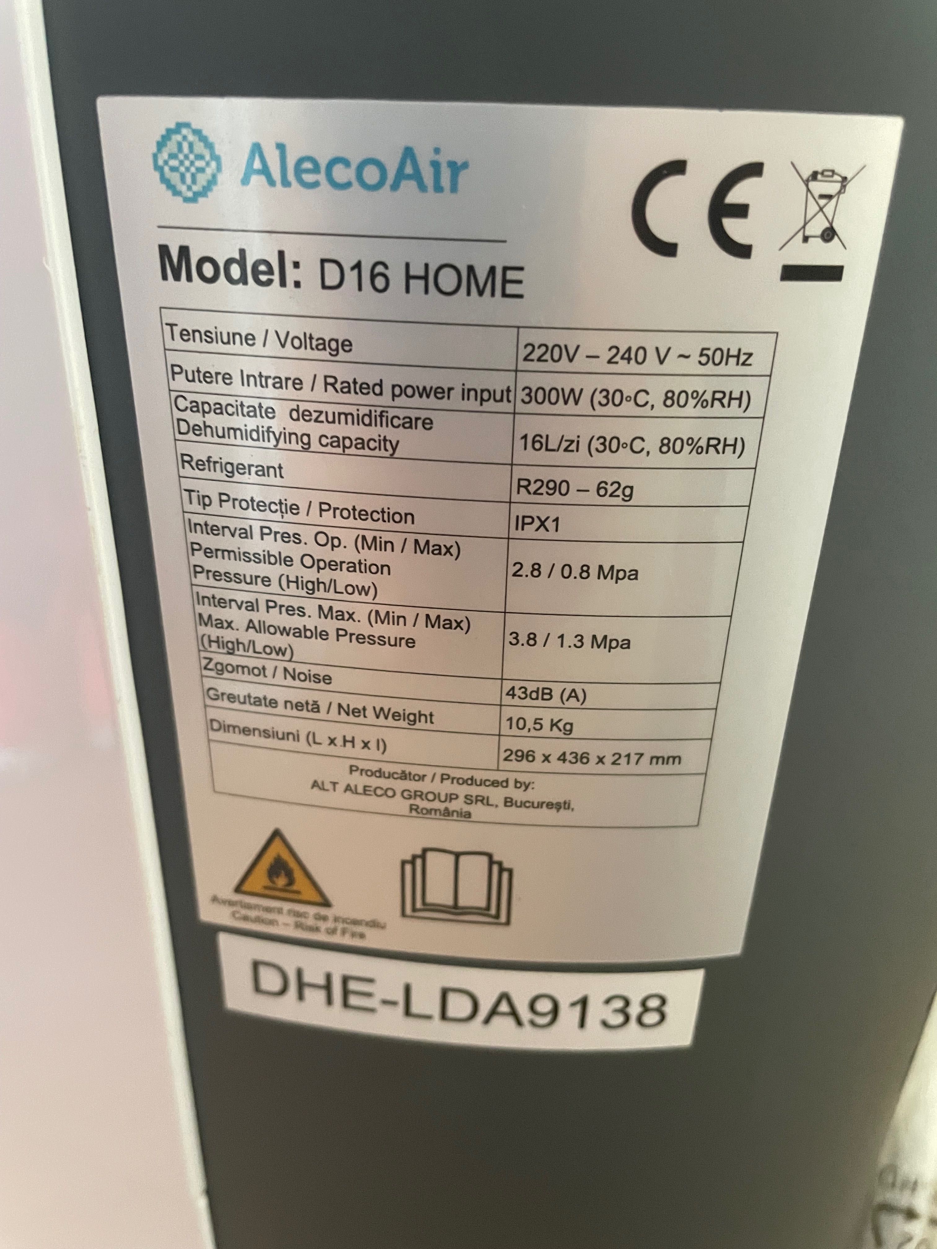 Dezumidificator Alecoair D16 Home