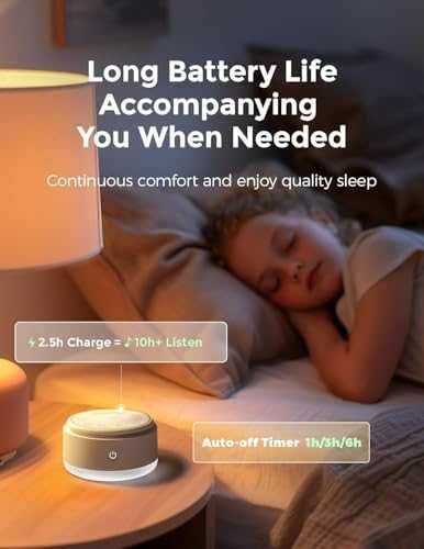 Нова Машина за бял шум с 20 звука и нощна лампа идеална за бебета стая