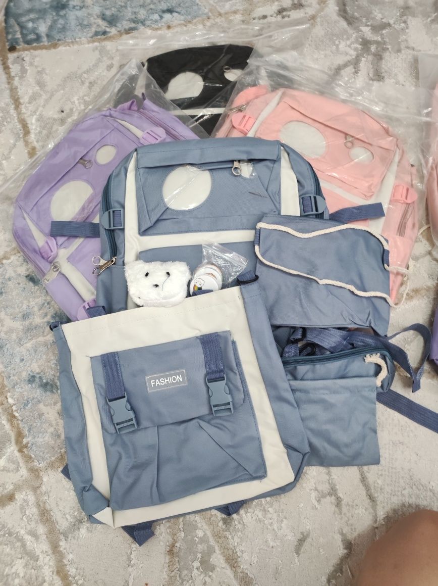 Школьный рюкзак для девочек, 4 в 1, цвета разные