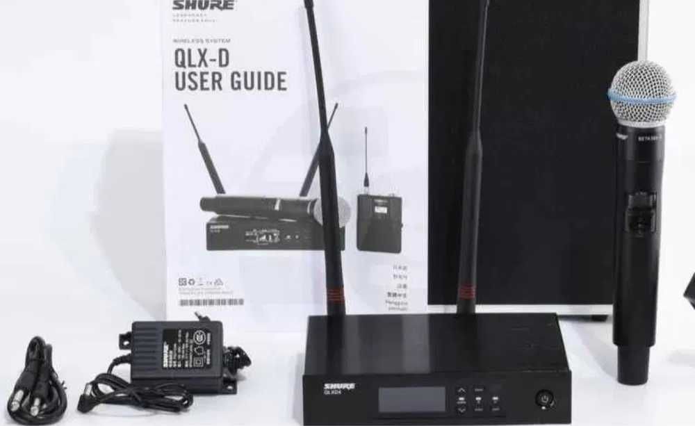 Shure QLXD capsula BETA 58a, PLACA MARE microfon wireless 100M