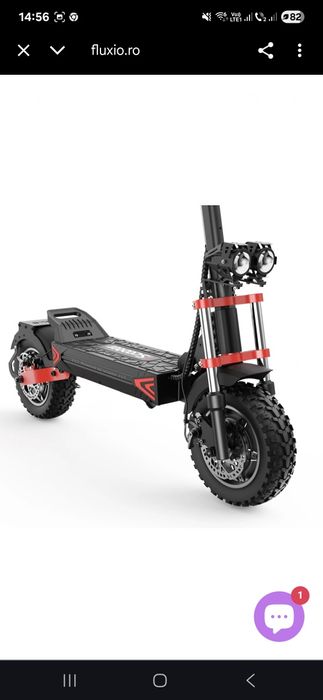 Trotinetă Electrică iScooter iX8 - Motor 2400W, Viteză 60 km/h, Auto