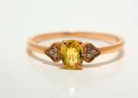Златен пръстен с диаманти уникална ПРОМО цена