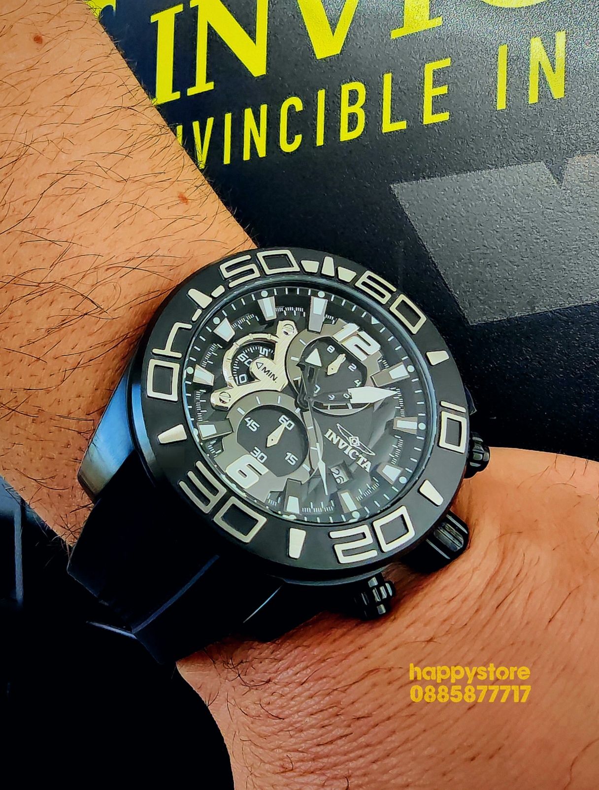 часовник INVICTA Pro Diver Black 50 mm, Инвикта нов ръчен часовник