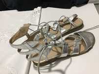 Sandale gladiator argintii,39,superbe