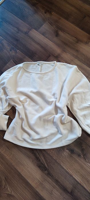 Bluza alb-unt nouă, Tom TAILOR, nepurtata, marimea L