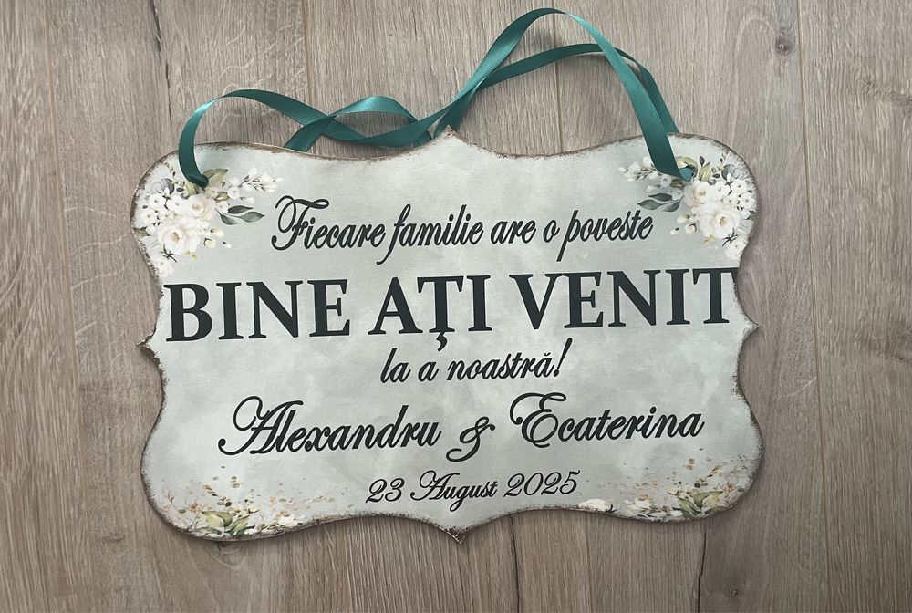 Placuta poarta “Bine ati venit!”