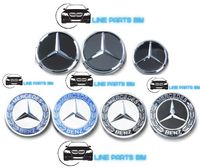 Capace Roti Sigle Embleme Jante Mercedes 75mm Albastru / Negru / Star