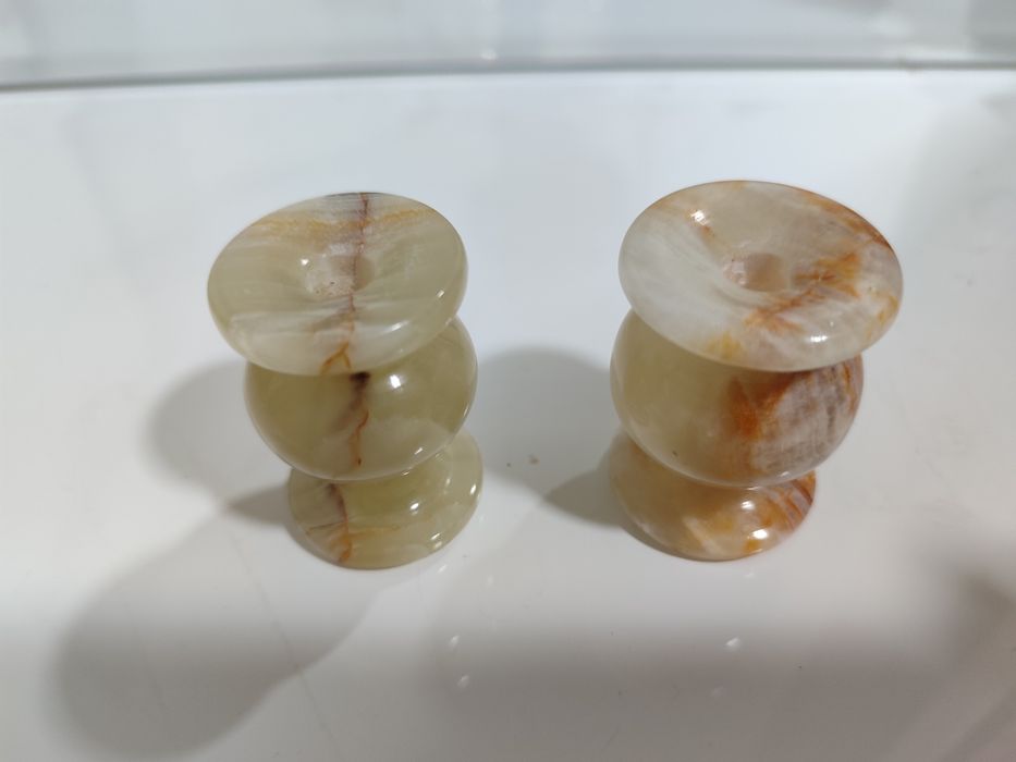 Подсвечник натуральный камень Оникс