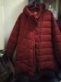 Зимняя бордовая куртка