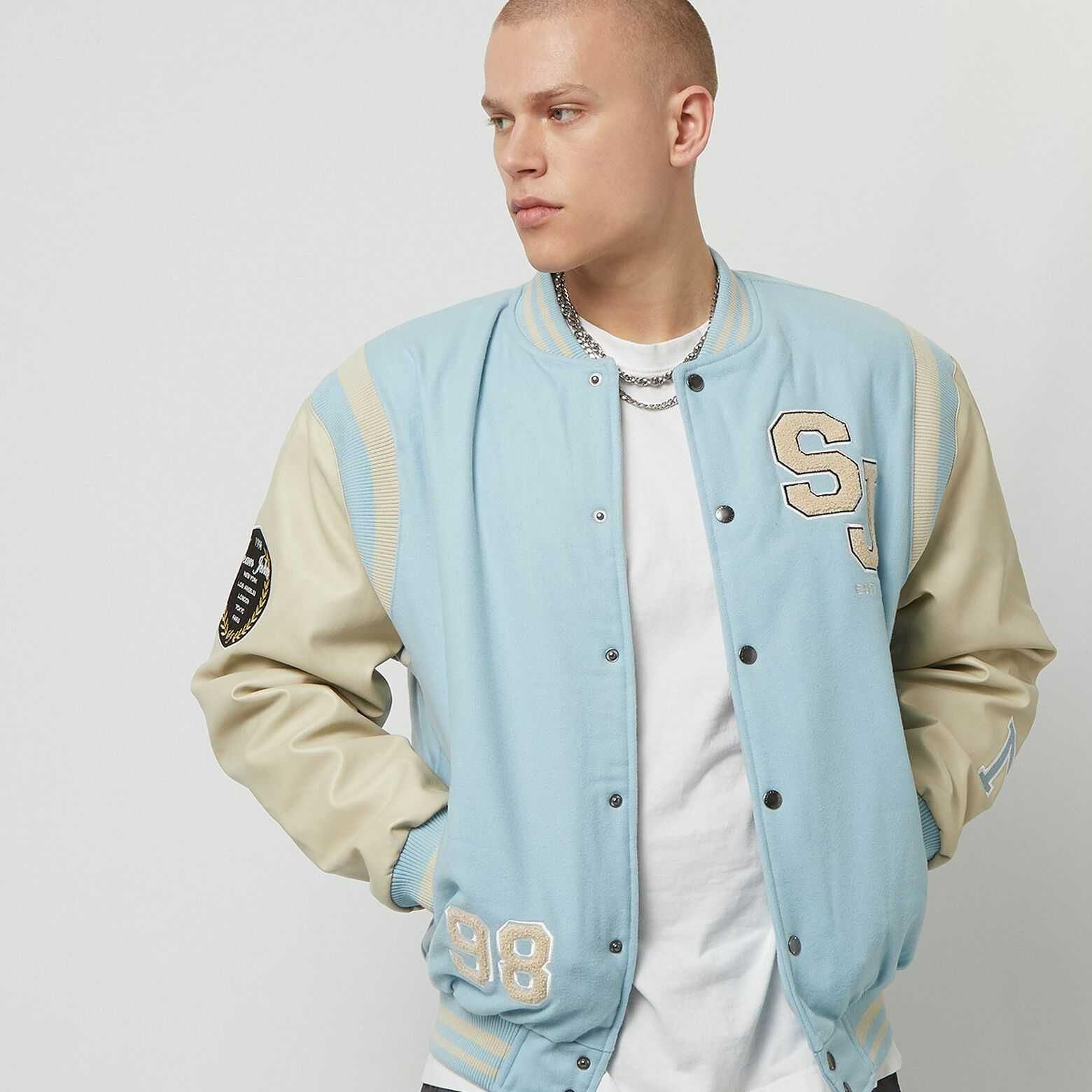 НОВО Sean John SJ Script Logo College Jacket ОРИГИНАЛНО мъжко яке XL