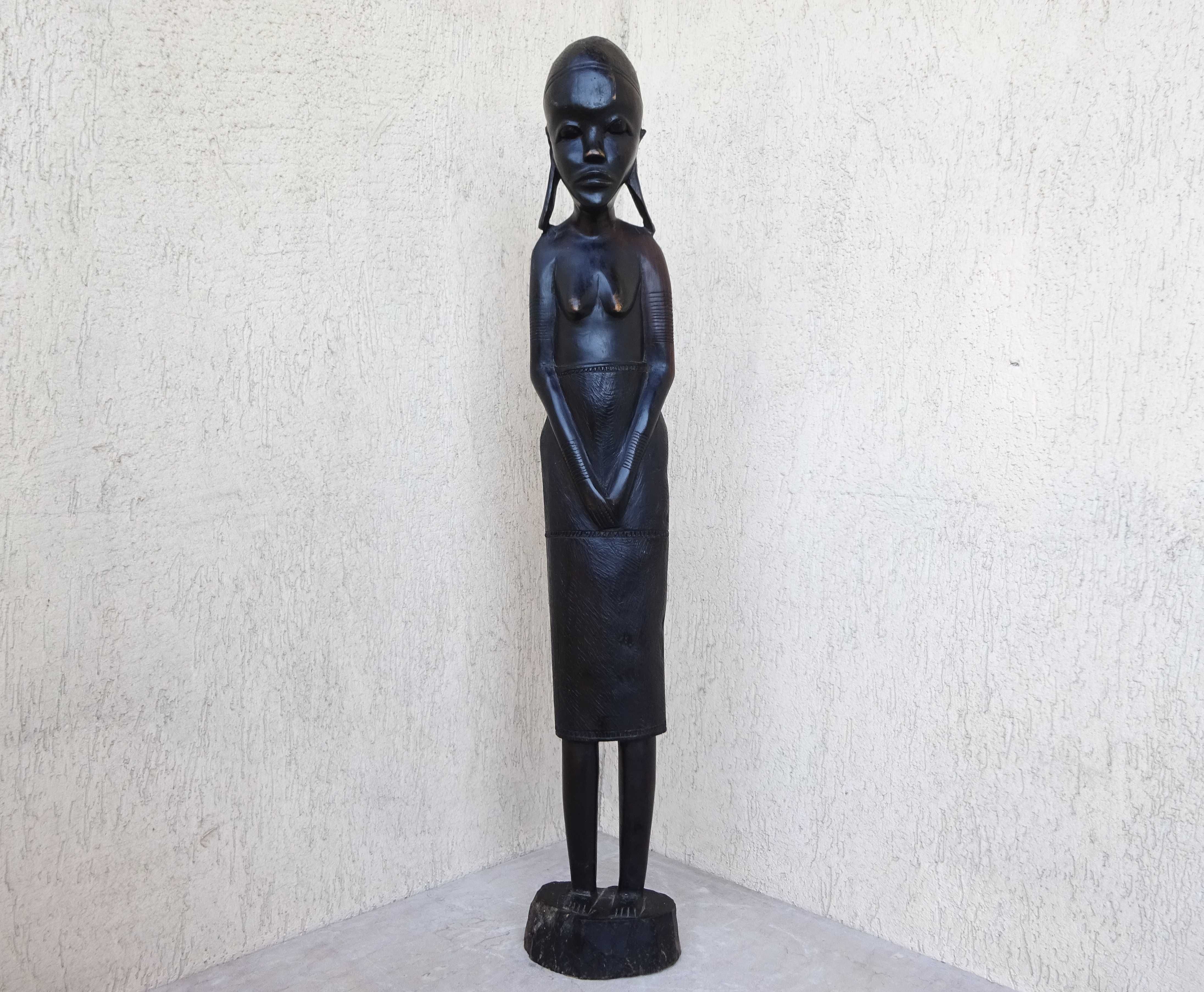 Statueta africana tribala/ Lemn de abanos/ Tanara Masai/ Kenya