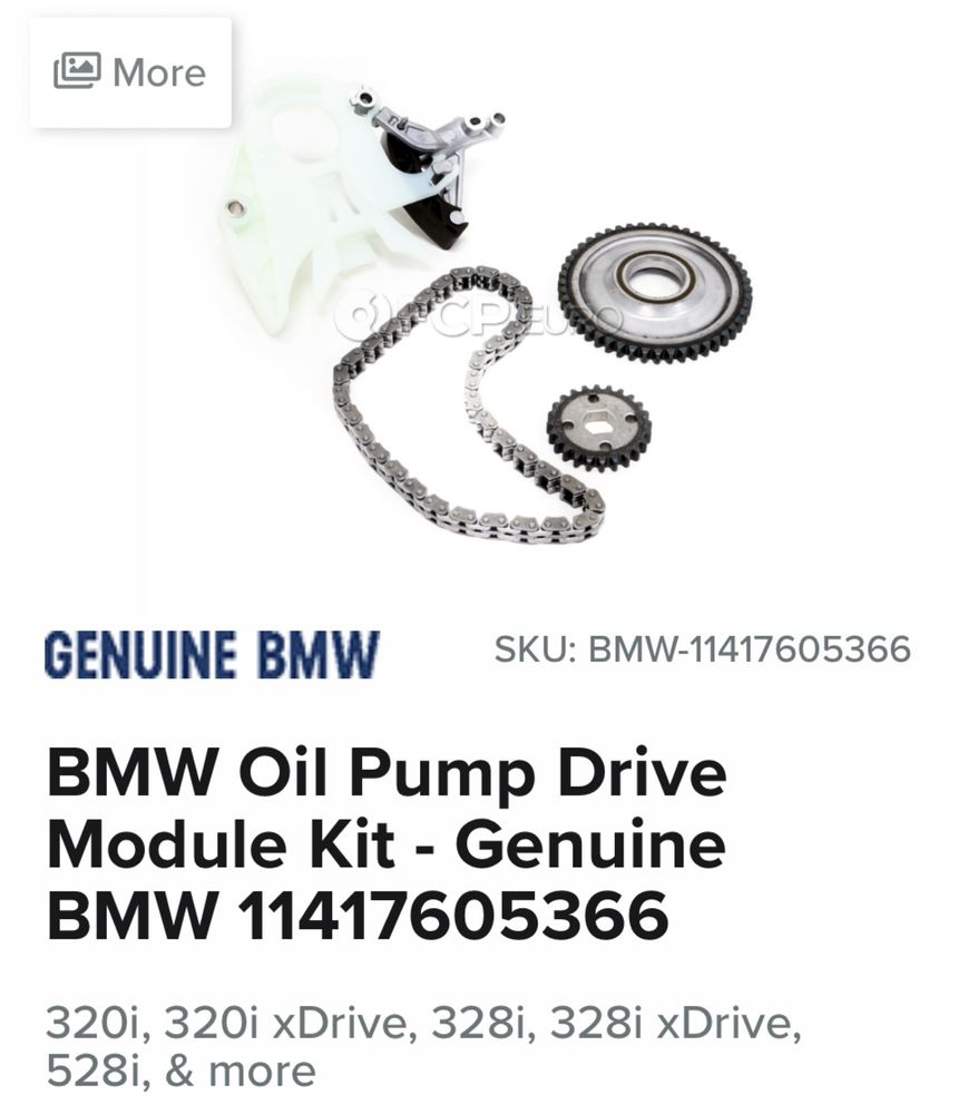 Оригинален ремонтен комплект за маслена помпа на БМВ BMW