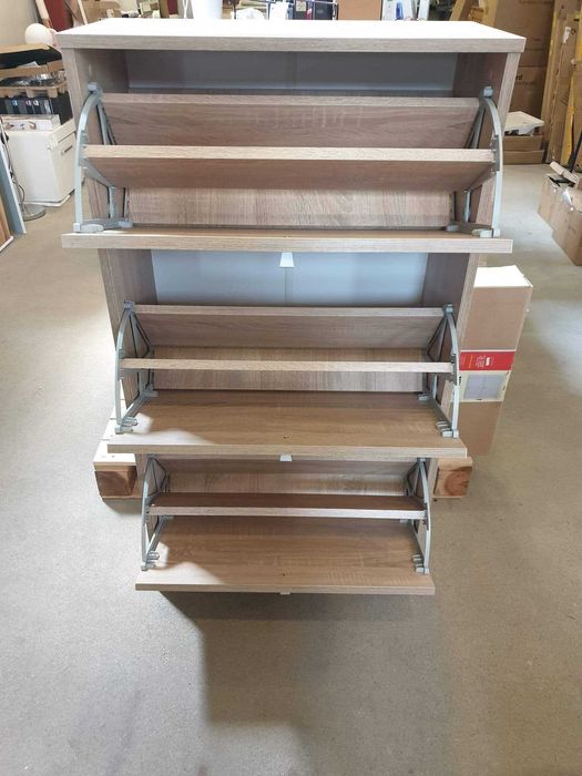 Pantofar alb/stejar 3 usi