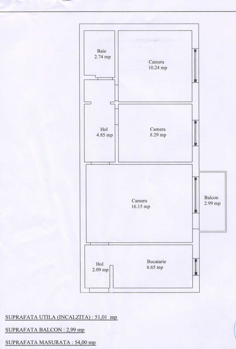 Vand ap. 3 camere, semidec., 51 mp util, boxa, str. Ion Huniade, Lugoj