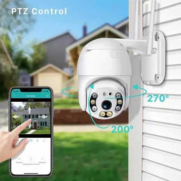 Безжична външна въртяща с 2 антени WIFI Full HD IP camera камера 5MP