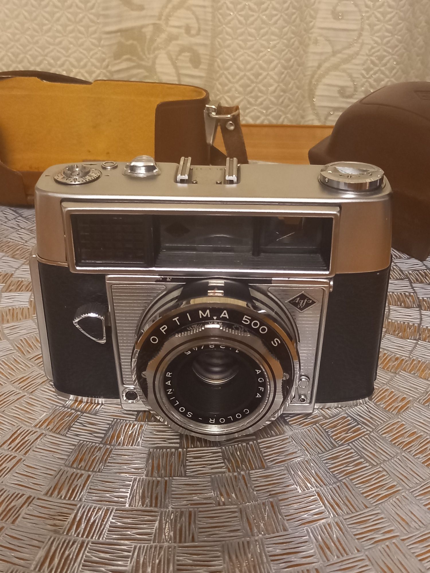 Aparat foto vintage Agfa Optima 500 S, fabricat în Germania