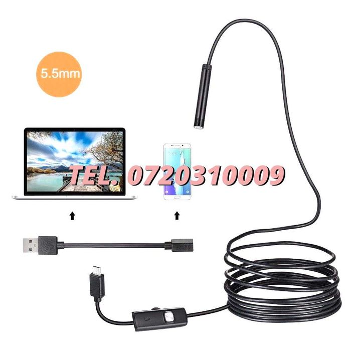 Camera Endoscopica Rigida De Inspectie Android  Pc Micro Usb 2 M