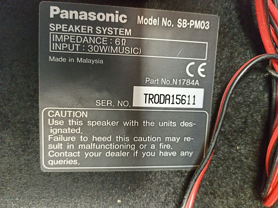 Boxe raft Panasonic SB-PM03, stare foarte buna.