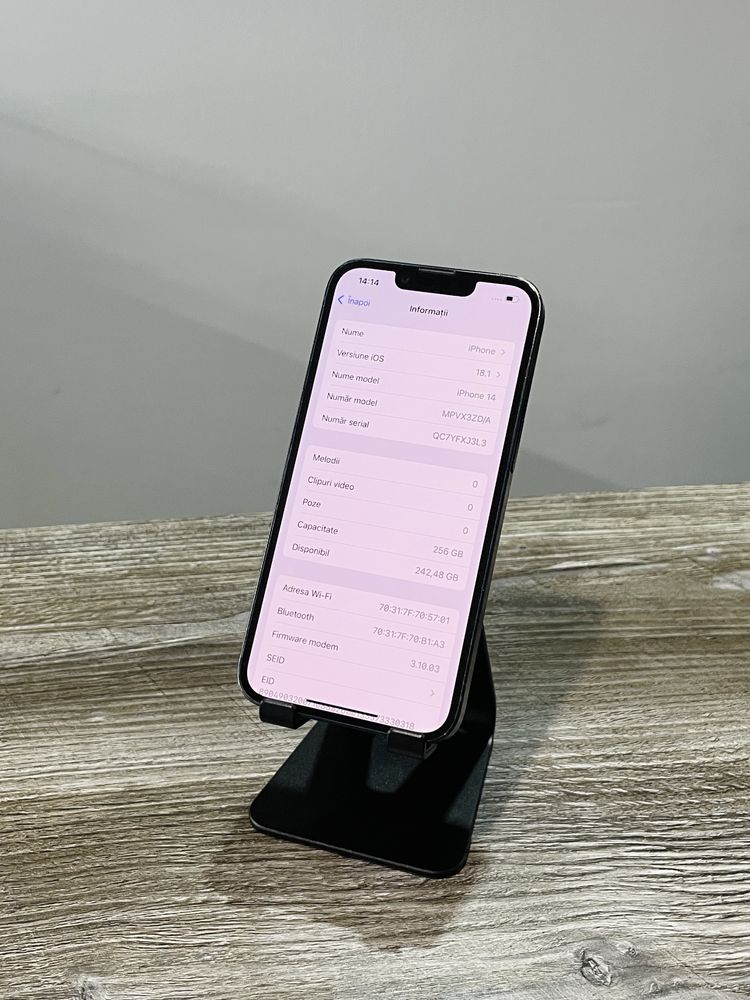 iPhone 14 Black, 256GB