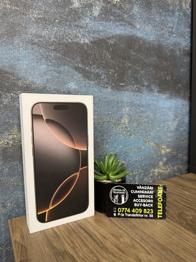 Iphone 16 pro max/nou /256 gb/Garantie Centrul de Telefoane/rate