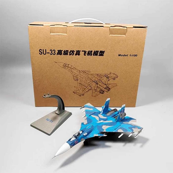 Macheta avion metalica SU-33 Flying Tiger scara 1:100 21 cm