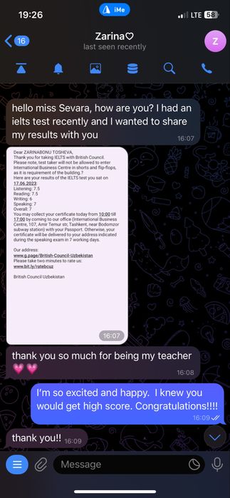 Ingliz tili tayyorlov kursi