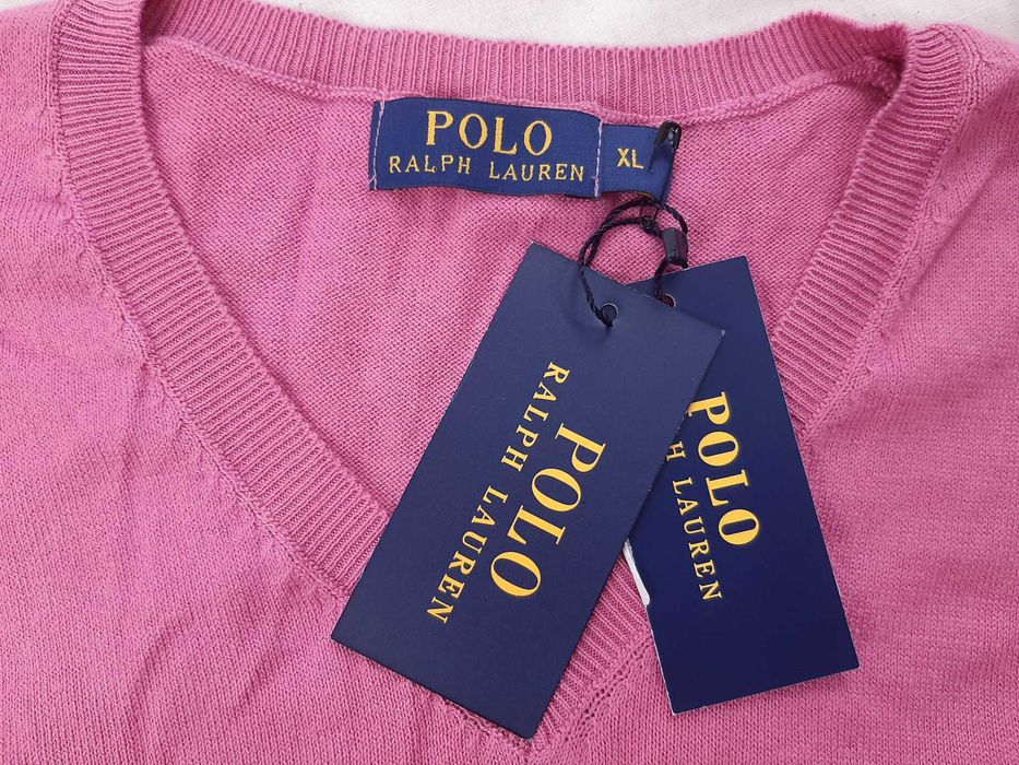 Polo Ralph Lauren V-Neck Cotton - Оригинален мъжки пуловер размер L