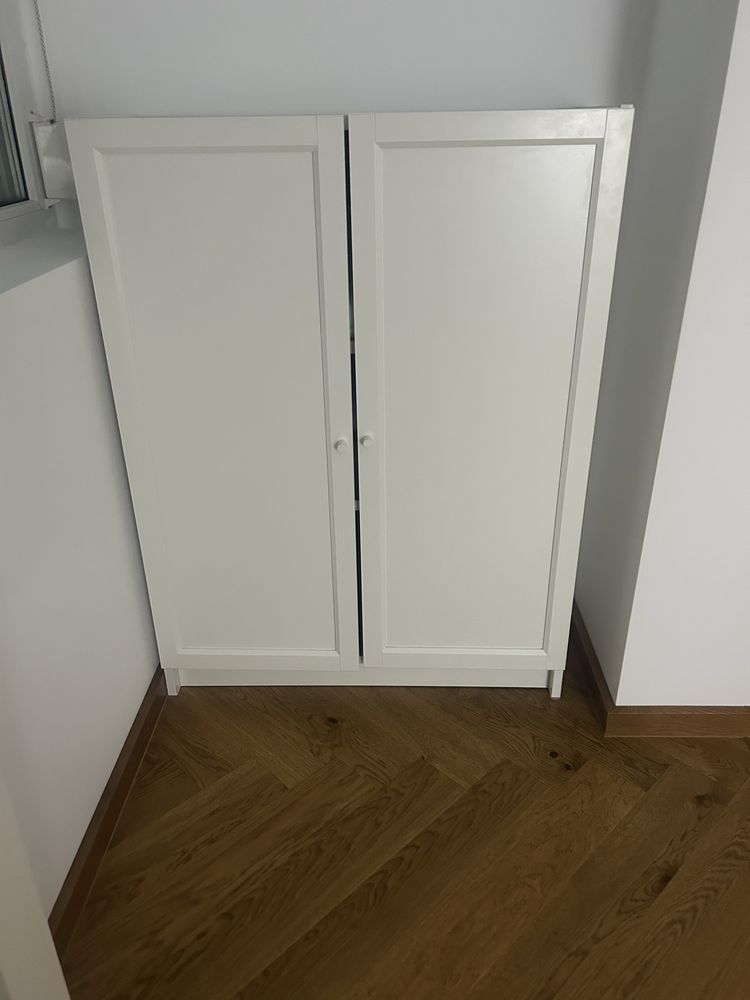Bibliotecă+uşi, alb, 80x30x106 cm Ikea