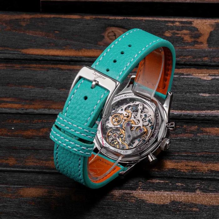 Sugess 1963 Chronograf Seagull ST19 Mecanic Safir Pilot Militar Racing