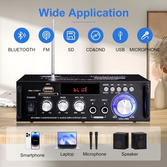 Amplificator audio Bluetooth 600W