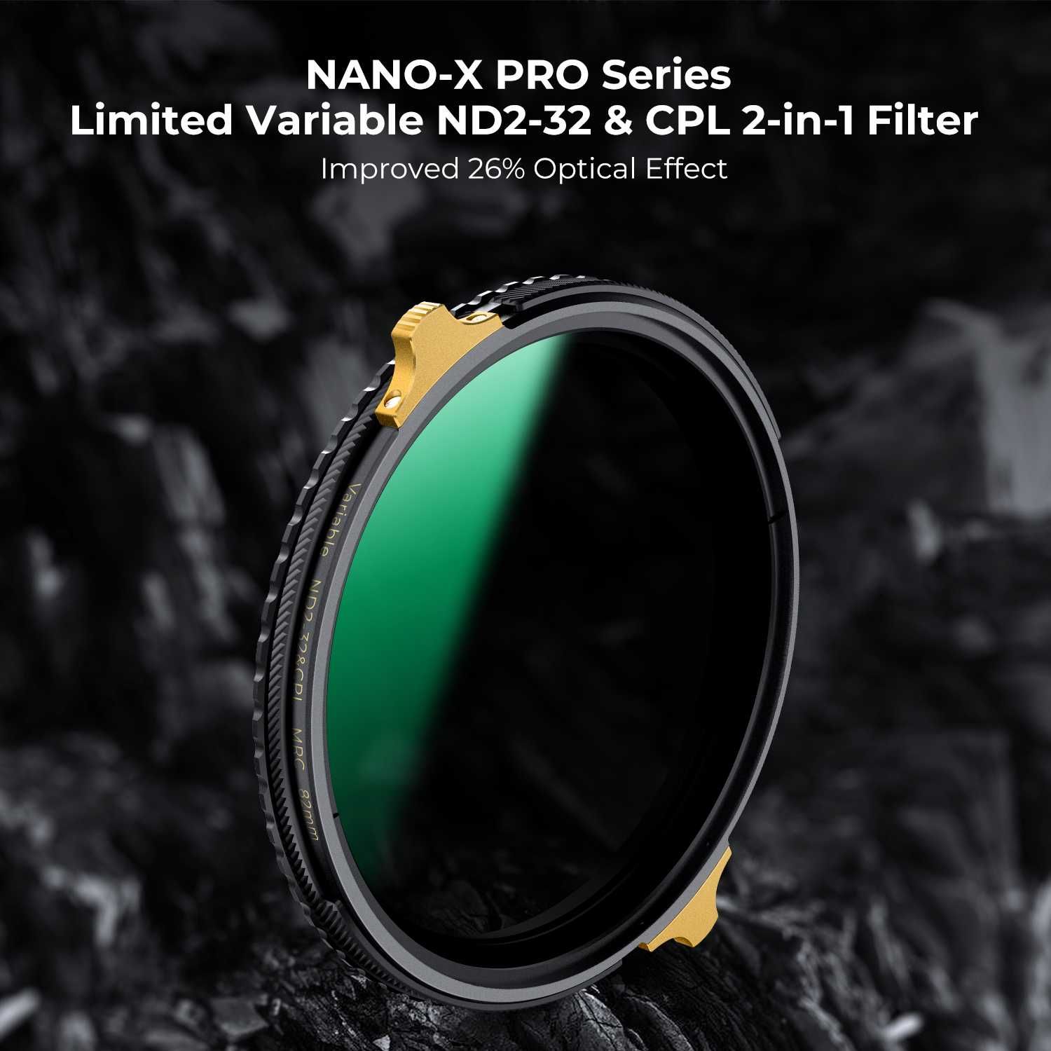 K&F Concept 2в1 Nano-Xcel Pro филтър CPL + ND2-32